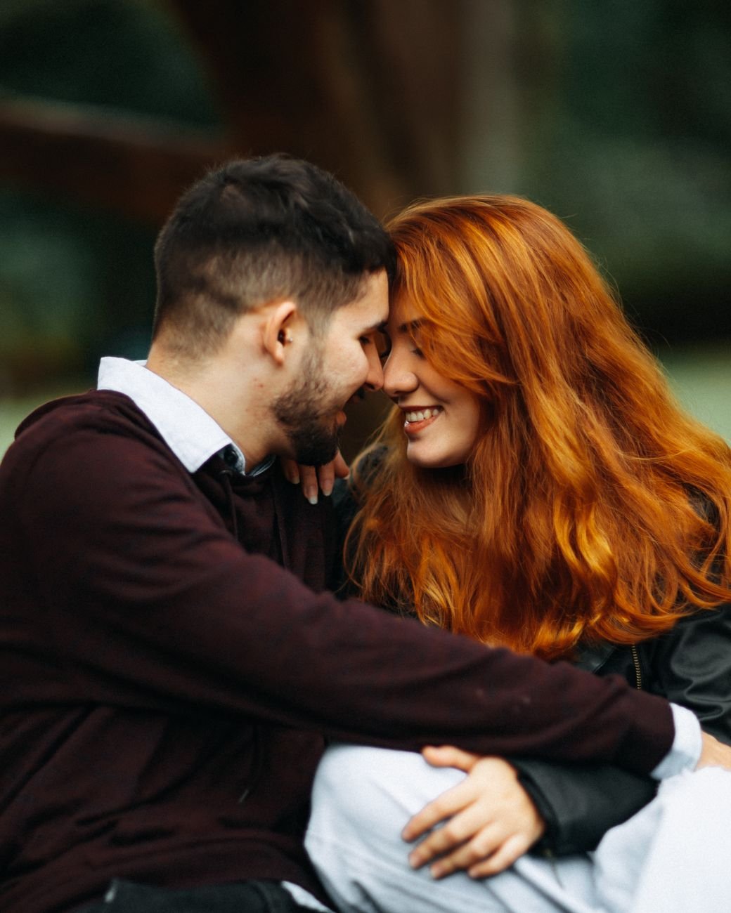 young couple embracing