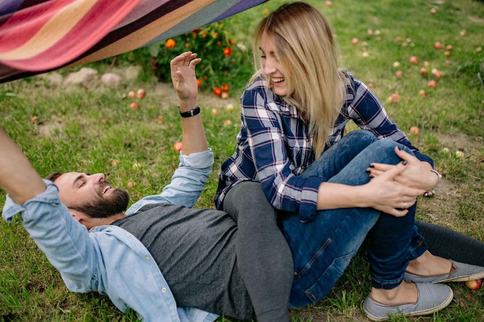 a happy couple spending time together
